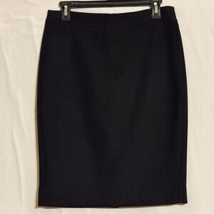J. Crew Black Wool Blend Pencil Skirt Size 2